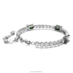tenisový náramok matrix zmiešané rezy, zelené, rhodiované B8ZNT577 Swarovski šperky - Image 5