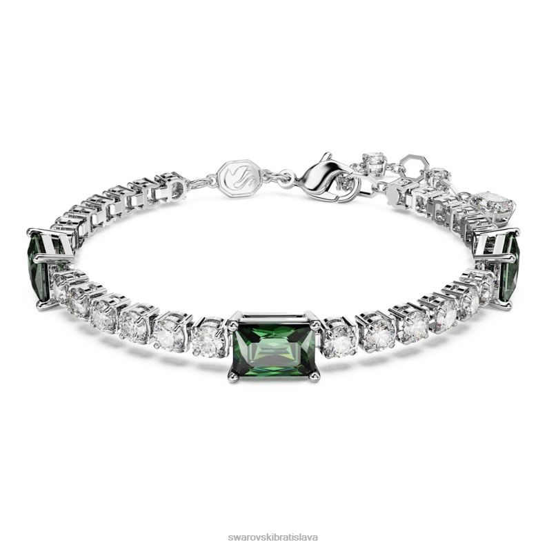 tenisovy_naramok_matrix_zmiesane_rezy_zelene_rhodiovane_b8znt577_swarovski_sperky.jpg tenisový náramok matrix zmiešané rezy, zelené, rhodiované B8ZNT577 Swarovski šperky - Image 1