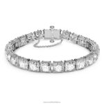 tisícročia náramok hranatý rez, biela, rhodiovaná B8ZNT555 Swarovski šperky