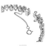tisícročia náramok hruškový rez, biely, rhodiovaný B8ZNT586 Swarovski šperky - Image 4