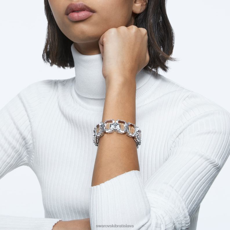 tisícročia náramok nadrozmerné kryštály, osemhranný brus, biele, rhodiované B8ZNT557 Swarovski šperky - Image 2