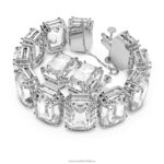 tisícročia náramok nadrozmerné kryštály, osemhranný brus, biele, rhodiované B8ZNT557 Swarovski šperky - Image 3