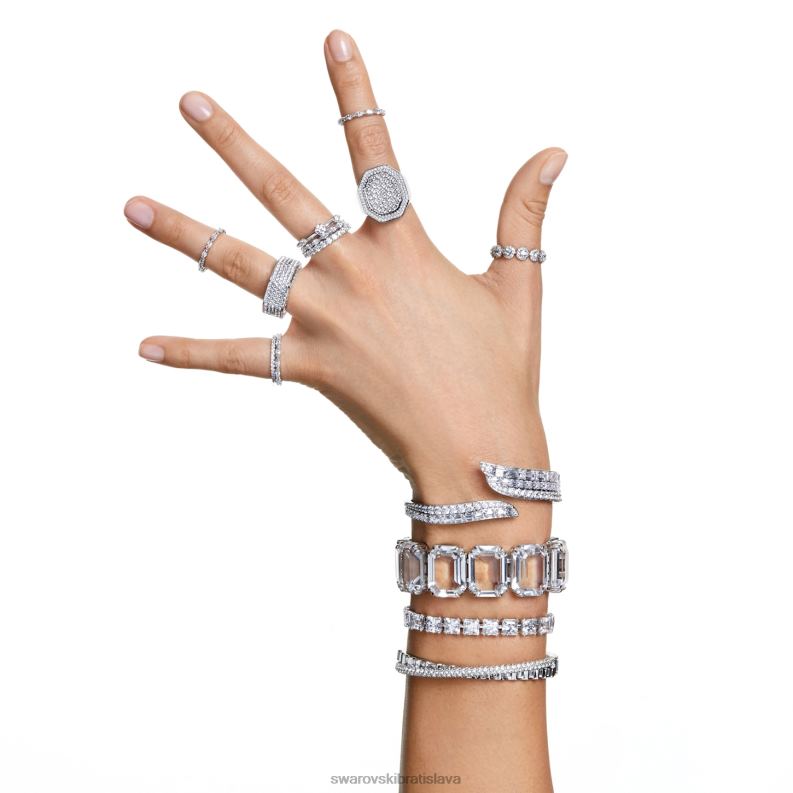 tisícročia náramok nadrozmerné kryštály, osemhranný brus, biele, rhodiované B8ZNT557 Swarovski šperky - Image 5