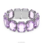 tisícročia náramok nadrozmerné kryštály, osemhranný brus, fialové, rhodiované B8ZNT563 Swarovski šperky