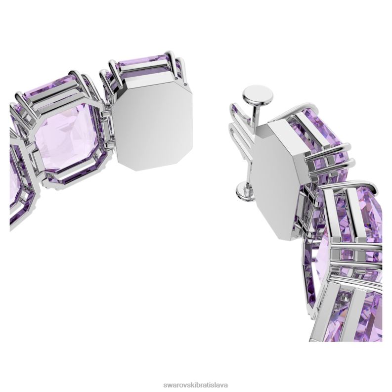 tisícročia náramok nadrozmerné kryštály, osemhranný brus, fialové, rhodiované B8ZNT563 Swarovski šperky - Image 4