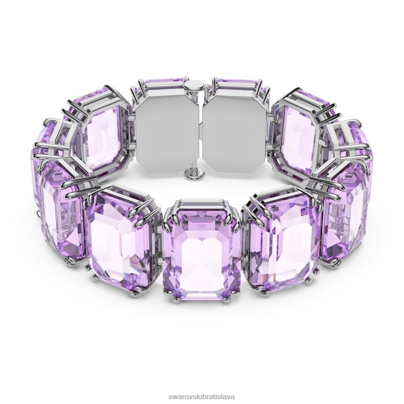 tisícročia náramok nadrozmerné kryštály, osemhranný brus, fialové, rhodiované B8ZNT563 Swarovski šperky - Image 1