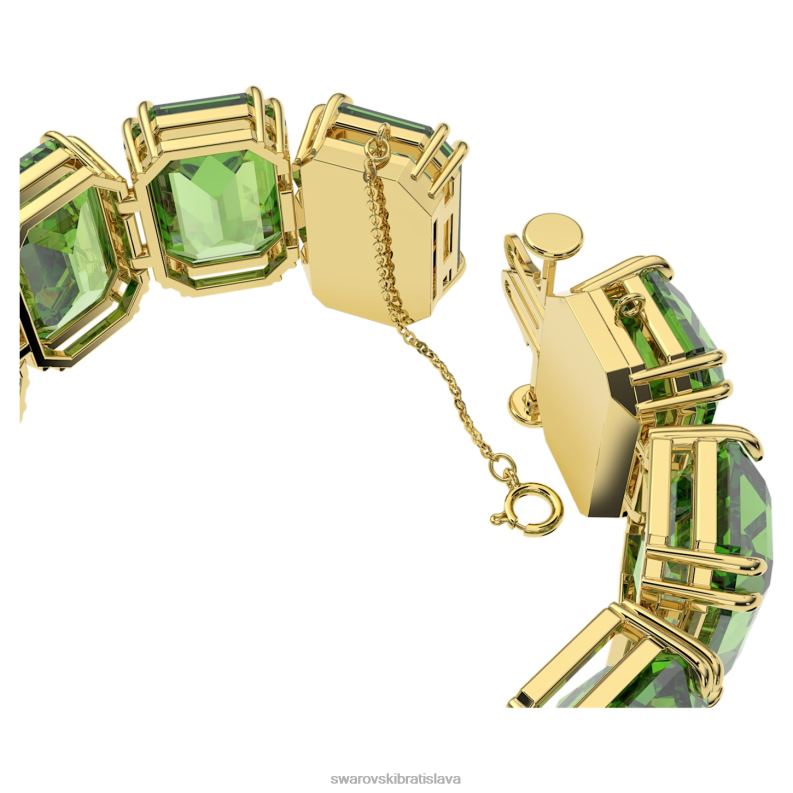 tisícročia náramok nadrozmerné kryštály, osemhranný brus, zelené, pozlátené B8ZNT587 Swarovski šperky - Image 4