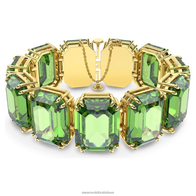 tisícročia náramok nadrozmerné kryštály, osemhranný brus, zelené, pozlátené B8ZNT587 Swarovski šperky - Image 1