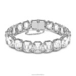 tisícročia náramok osemhranný výbrus, biely, rhodiovaný B8ZNT572 Swarovski šperky