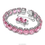 tisícročia náramok osemhranný výbrus, ružový, rhodiovaný B8ZNT566 Swarovski šperky - Image 3