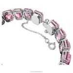 tisícročia náramok osemhranný výbrus, ružový, rhodiovaný B8ZNT566 Swarovski šperky - Image 4