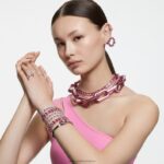 tisícročia náramok osemhranný výbrus, ružový, rhodiovaný B8ZNT566 Swarovski šperky - Image 6