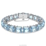 tisícročia náramok štvorcový rez, modrá, rhodiovaná B8ZNT565 Swarovski šperky