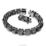 tisícročia náramok štvorcový výbrus, sivý, ruténiový B8ZNT567 Swarovski šperky - Image 3