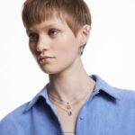tisícročia prívesok osemhranný výbrus, biely, rhodiovaný B8ZNT41 Swarovski šperky - Image 4