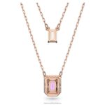 tisícročia vrstvený náhrdelník osemhranný výbrus, fialový, pozlátený ružovým zlatom B8ZNT47 Swarovski šperky - Image 5