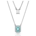 tisícročia vrstvený náhrdelník osemhranný výbrus, zelený, rhodiovaný B8ZNT61 Swarovski šperky
