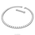 tisícročný náhrdelník hranatý rez, biela, rhodiovaná B8ZNT48 Swarovski šperky - Image 3