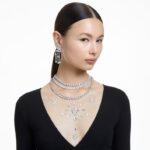 tisícročný náhrdelník hranatý rez, biela, rhodiovaná B8ZNT48 Swarovski šperky - Image 5