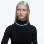 tisícročný náhrdelník hranatý rez, biela, rhodiovaná B8ZNT50 Swarovski šperky - Image 2