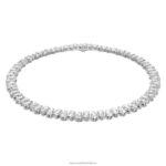 tisícročný náhrdelník hruškový rez, biely, rhodiovaný B8ZNT23 Swarovski šperky