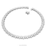 tisícročný náhrdelník hruškový rez, biely, rhodiovaný B8ZNT23 Swarovski šperky - Image 3