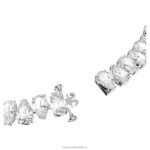 tisícročný náhrdelník hruškový rez, biely, rhodiovaný B8ZNT23 Swarovski šperky - Image 4