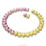 tisícročný náhrdelník hruškový rez, viacfarebný, pozlátený B8ZNT159 Swarovski šperky - Image 3