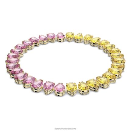 tisícročný náhrdelník hruškový rez, viacfarebný, pozlátený B8ZNT159 Swarovski šperky