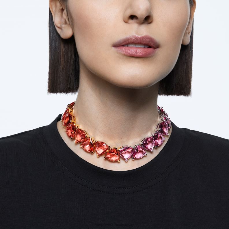 tisícročný náhrdelník nadrozmerné kryštály, triliantový brus, viacfarebné, pozlátené B8ZNT157 Swarovski šperky - Image 2