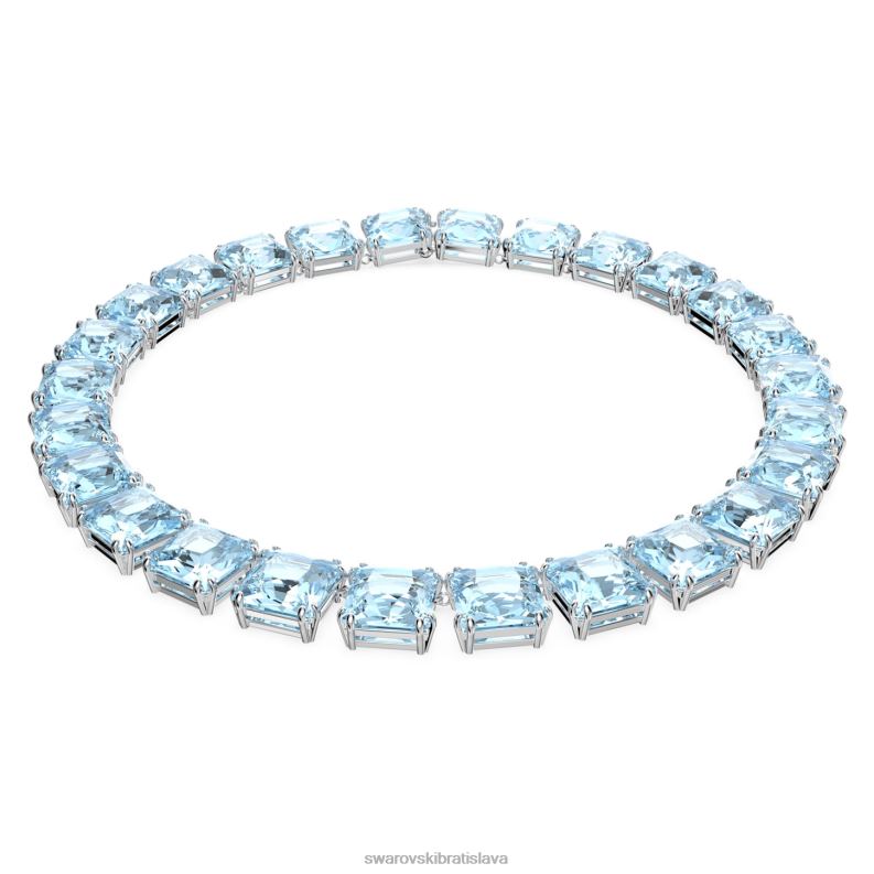 tisicrocny_nahrdelnik_stvorcovy_rez_modra_rhodiovana_b8znt46_swarovski_sperky.jpg tisícročný náhrdelník štvorcový rez, modrá, rhodiovaná B8ZNT46 Swarovski šperky - Image 1
