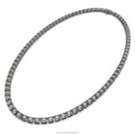tisícročný náhrdelník štvorcový výbrus, sivý, ruténiový B8ZNT123 Swarovski šperky - Image 3
