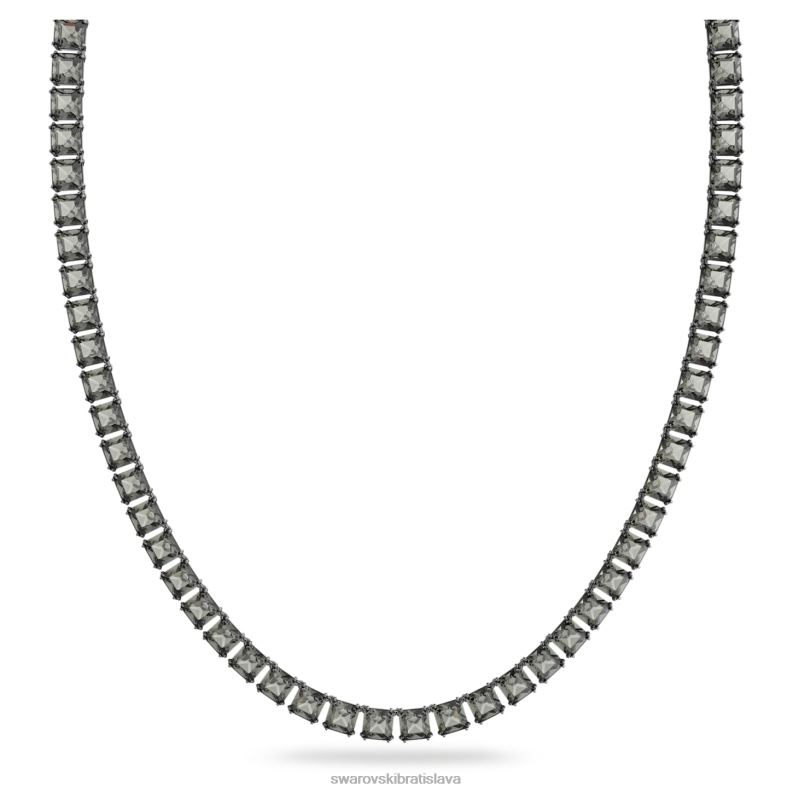tisicrocny_nahrdelnik_stvorcovy_vybrus_sivy_ruteniovy_b8znt123_swarovski_sperky.jpg tisícročný náhrdelník štvorcový výbrus, sivý, ruténiový B8ZNT123 Swarovski šperky - Image 1
