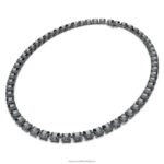 tisícročný náhrdelník štvorcový výbrus, sivý, ruténiový B8ZNT81 Swarovski šperky - Image 3