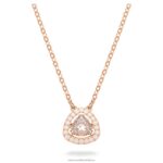 tisícročný náhrdelník triliantový výbrus, biely, pozlátený ružovým zlatom B8ZNT63 Swarovski šperky