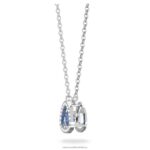 tisícročný náhrdelník triliantový výbrus, modrý, rhodiovaný B8ZNT57 Swarovski šperky - Image 4