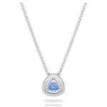 tisícročný náhrdelník triliantový výbrus, modrý, rhodiovaný B8ZNT57 Swarovski šperky - Image 5