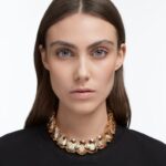 tlmič harmónie nadrozmerné plávajúce kryštály, zlatý tón, pozlátené B8ZNT360 Swarovski šperky - Image 2