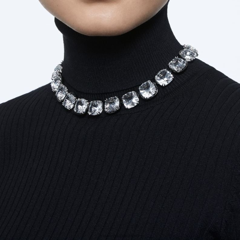 tlmič harmónie vankúšový strih, biela, povrchová úprava zmiešaný kov B8ZNT346 Swarovski šperky - Image 5