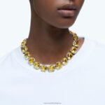 tlmič harmónie vankúšový strih, žltý, rhodiovaný B8ZNT356 Swarovski šperky - Image 2