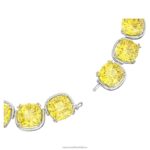 tlmič harmónie vankúšový strih, žltý, rhodiovaný B8ZNT356 Swarovski šperky - Image 4