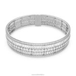tlmivka hyperboly zmiešané rezy, biele, rhodiované B8ZNT368 Swarovski šperky