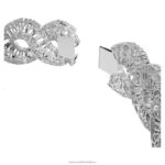 tlmivka hyperboly zmiešané strihy, vlnité, biele, rhodiované B8ZNT349 Swarovski šperky - Image 4