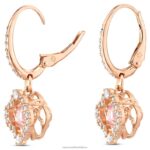 trblietavé tanečné náušnice ďatelina, ružová, pozlátená ružovým zlatom B8ZNT801 Swarovski šperky - Image 4