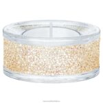 trblietavý držiak na čajovú sviečku zlatý tón B8ZNT1755 Swarovski dekorácie