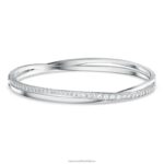 twist náramok biela, rhodiovaná B8ZNT592 Swarovski šperky