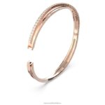 twist náramok biele, pozlátené ružovým zlatom B8ZNT621 Swarovski šperky - Image 3