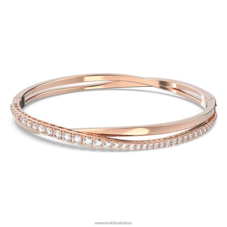 twist_naramok_biele_pozlatene_ruzovym_zlatom_b8znt621_swarovski_sperky.jpg twist náramok biele, pozlátené ružovým zlatom B8ZNT621 Swarovski šperky - Image 1