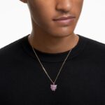 úžasný prívesok čierny panter čierny panter, fialový, pozlátený B8ZNT255 Swarovski šperky - Image 2