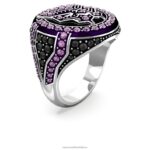 úžasný prsteň čierneho pantera čierny panter, fialový, rhodiovaný B8ZNT1085 Swarovski šperky - Image 3